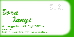 dora kanyi business card